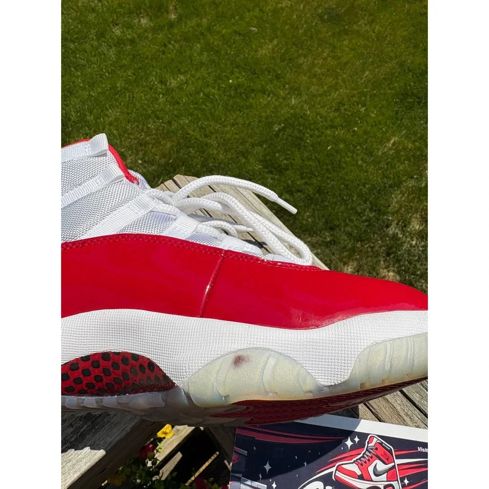 Air Jordan 11 Retro Cherry Varsity Red White CT8012-116 Mens Basketball Shoes